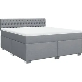 vidaXL Boxspringbett 180 x 200 cm Hellgrau