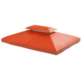 CHICFURN Pavillon-Ersatzdach Dachbespannung für Pavillon 3 × 3/ 3 × 4 m, 300 x 400 cm (Packung, Mit Doppeldach-Design, Wasserabweisendes Material), Geeignet für Pavillons im Garten und Außenbereich, Rostrot rot 300 cm x 20 cm x 400 cm