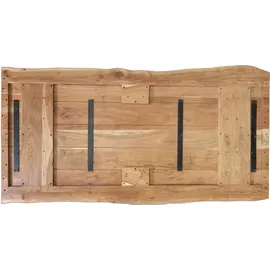 Sam Esstisch Baumkante massiv Akazie Natur 200 x 100 Spider-Gestell schwarz CALI