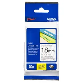 Brother TZE-141 18mm schwarz auf transparent