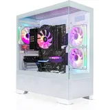 SYSTEMTREFF Gaming PC weiß AMD Ryzen 7 5700X 8x4.6GHz | AMD Radeon RX 7600 8GB DX12 | 512GB M.2 NVMe | 16GB DDR4 RAM | WLAN Desktop Computer Rechner für Gamer, Zocker & Streamer