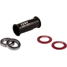 Cema BB90-95 Tretlagerachse für Shimano Edelstahl - schwarz/rot