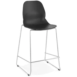 Thekenstuhl Kunststoff-Metall | 44 cm Sitzbreite | Indoor-Outdoor Stapelbar | Chrom-Schwarz | Kadima Design