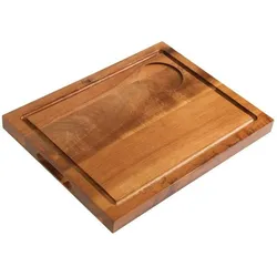 Gastronoble Olympia Steakbrett | Akazienholz | mit Aussparung | 31 x 24cm | 4 Bretter