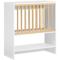 SoBuy Wandregal 11 Teller 7 Haken Weiß