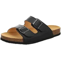 THINK! WOLFI chromfrei gegerbte nachhaltige Pantolette Schwarz | Gr.: