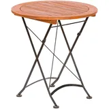 Merxx Schlossgarten Gartentisch Ø 70 cm Stahl/Eukalyptusholz