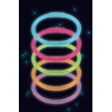 Amscan 9902325 - Knicklicht Armbänder, 10 Stück, 20 cm, Plastik, Leuchtarmband, Leuchtstab