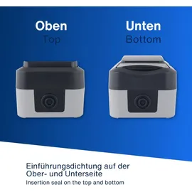 REV Ritter REV - AquaStorm, Feuchtraum Steckdose Aufputz mit Lichtschalter, IP55, senkrecht, 230V, 16A, anthrazit