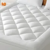 BedStory Matratzenauflage, 140 x 200 cm, weiß, ultraweiche Matratzenauflage mit tiefen Taschen, maschinenwaschbar, geeignet für Matratzen bis zu 42 cm Dicke