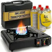 Jung Campingkocher mit 4 Gaskartuschen