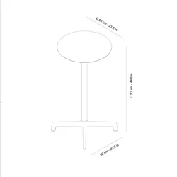 Resol SPUTNIK Runder Tisch Indoor, Outdoor Ø60 Weißer Fuß - Weißes Tischplatte
