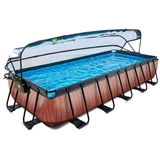 EXIT TOYS Wood Pool 540 x 250 x 100 cm inkl. Sandfilter und Abdeckung