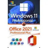 Microsoft Windows 11 Professional + Microsoft Office 2021 Professional Plus Lizenz für 3 PC