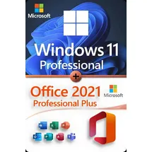 Microsoft Windows 11 Professional + Microsoft Office 2021 Professional Plus Lizenz für 3 PC