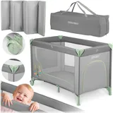 Ricokids Reisebett 125 x 65 x 78 cm RK-240 mintgrau