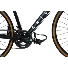 chilliz Gravelbike 28 Zoll GL.01 schwarz-matt Rahmenhöhe 54 cm Damen Herren 14 Gänge mech. Scheibenbremse - Schwarz