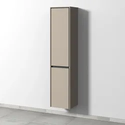 Sanipa Hochschrank „Twiga“ 375 × 1713 × 350 mm in Sandgrau (matt), Anschlag links, ohne Beleuchtung