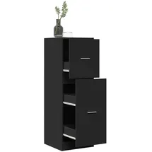 vidaXL Apothekerschrank Schwarz 40x41x118 cm Holzwerkstoff