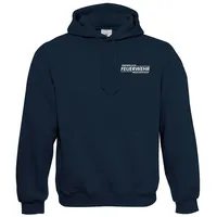 Social Netwear Feuerwehr Hoodie Unisex personalisiert Kapuzenpullover mit Ortsname Druck auf Brust und Rücken Geschenkidee für Feuerwehr Männer Frauen Fans Jubiläum - XL