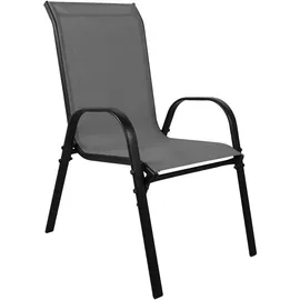 Mojawo Gartenstuhl 53 x 73 x 92 cm anthrazit stapelbar