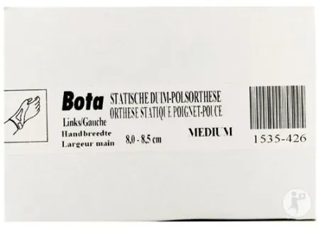 Bota Statische Daumenorthese Links Medium 8,0-8,5cm Haut 1 Stück