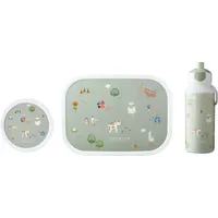 Mepal | Campus Lunchset | Fruchtbox, Bentobox & Trinkflasche | Spülmaschinenfest & BPA-frei | 300, 400 & 750 ml | Mit Fächern, Gabel & Clip-Verschlu