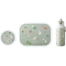 Mepal | Campus Lunchset | Fruchtbox, Bentobox & Trinkflasche | Spülmaschinenfest & BPA-frei | 300, 400 & 750 ml | Mit Fächern, Gabel & Clip-Verschlu