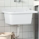 "2026 Promotion" Ausgussbecken Wandmontage Weiß 60x40x28 cm Harz - Spülen MM687 - Weiß