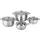 Michelino Denver Topf-Set 7-tlg. 3 x Kochtopf + Stielkasserolle