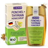 HOYER Bio Honigsirup Fenchel + Thymian 250 g - Für Kinder ab 1 Jahr & Erwachsene - Ohne Zusatzstoffe - Wohltuend bei Husten & Heiserkeit - Honig, Fenchelöl, Thymianöl