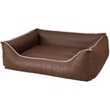 CopcoPet Rocco Orthopädisches Visco Hundebett Hundesofa Wendebett Kunstleder S ca. 70 x 55 cm Orthopädisch Braun