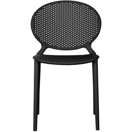 Homestyle4u Gartenstuhl 41 x 48 x 77 cm schwarz 4 St.