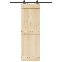VidaXL Schiebetürbeschlag-Set 152,5 cm Stahl Schwarz