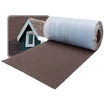 DAPRONA Dachschindeln selbstklebend, Firstabdeckung 5m x 32cm Braun