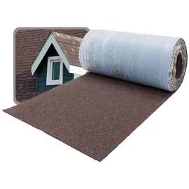 DAPRONA Dachschindeln selbstklebend, Firstabdeckung 5m x 32cm Braun