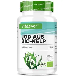 Bio Kelp Extrakt (Natürliches Jod) - 365 Tabletten mit 200 μg Jod