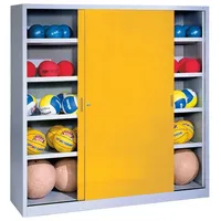 C+P Ballschrank mit Vollblech-Schiebetüren (Typ 4), HxBxT 195x120x50 cm,