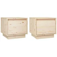 VidaXL Nachttische 2 Stk. 35x34x32 cm Massivholz Kiefer