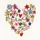 Bothy Threads Grußkarte Kreuzstich-Set Sweet Heart Karte, 10x10cm, XGC1, Zählmuster