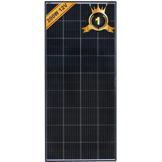 EnjoySolar enjoysolar® Monokristallines Solarmodul Solarpanel mit PERC Zellentechnik schwarzes Rahmen Version 200W