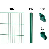 garden 'n' more mit Rundpfosten, (Set), 10 Elemente für 20 m, LxH: 200 x 150 cm, mit 11 Pfosten
