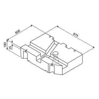 Fusion EV1603 Wassertank, 75L, für VW T4 ab Bj. 7/90