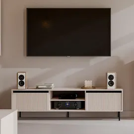 masseno Ostia TV-Lowboard 178,6 cm Beige MDF/Spanplatte/Holzwerkstoff