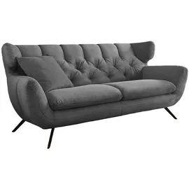 KAWOLA 2-Sitzer Charme Cord grau