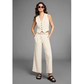 LAURA SCOTT LAURA SCOTT, Damen, Gr. 36, beige, Obermaterial: 80% Polyester, 16% Viskose, 4% Elasthan. Futter: 100% Polyester, unifarben, figurbetont, V-Ausschnitt, Westen Anzugweste, im trendigen Look