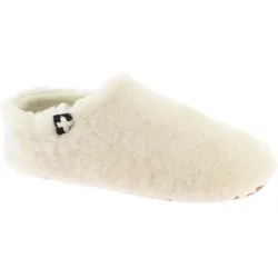 Lammfell Slip-On Damen Hausschuhe mit Walkfutter, Natur (Unbleached)