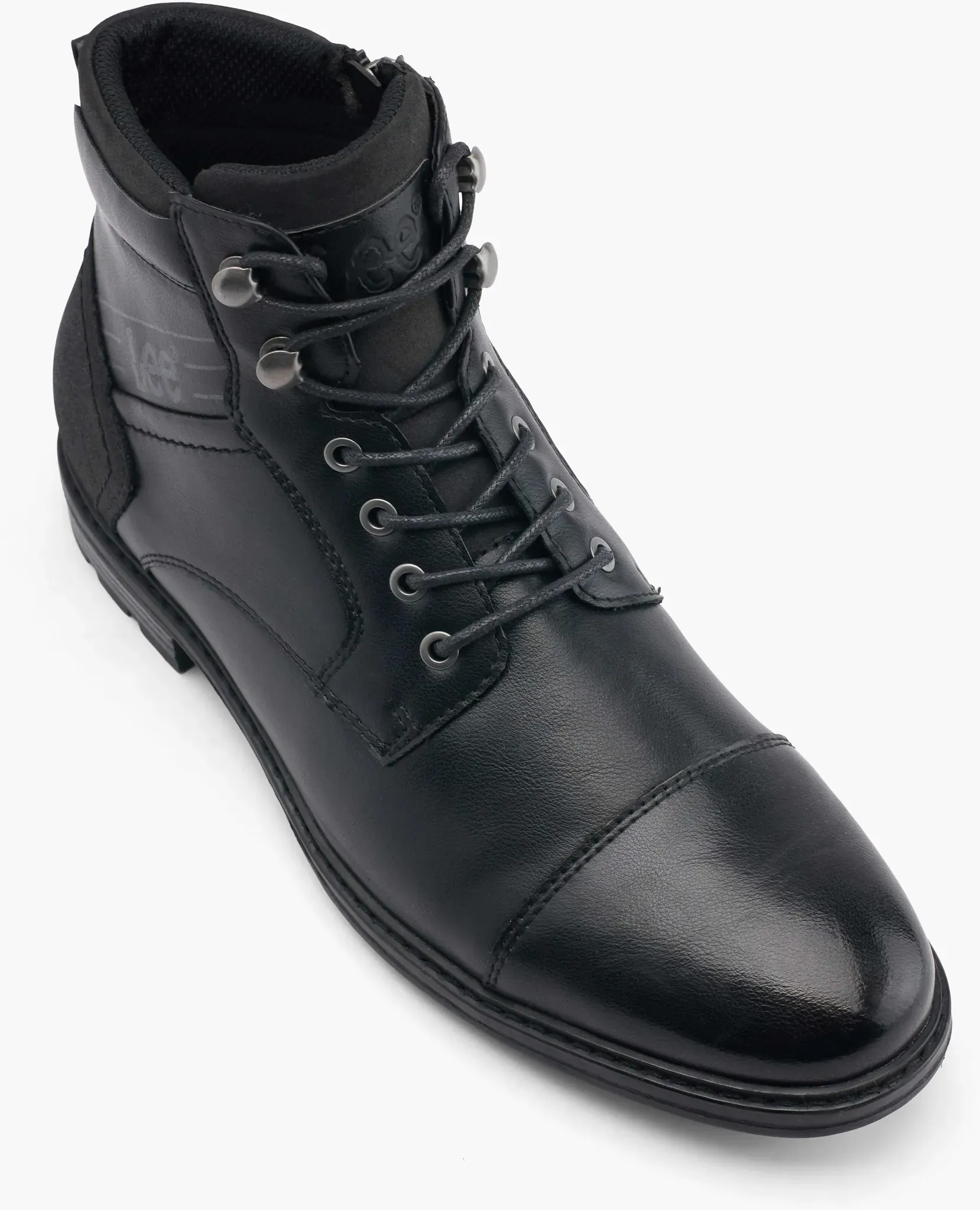 Lee  Schnürstiefelette Schwarz, Herren, Größe: 40, Material: PU/Textil - Lee  Schnürstiefelette Schwarz, Herren, Größe: 40, Material: PU/Textil - man - Schwarz