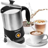 Duronic MF300 Milchaufschäumer, 400ml Induktion heiß & kalt Kaffee, Kakao,