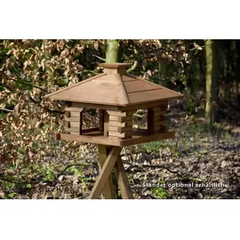 Dobar Quadratisches Futterhaus in Blockhausoptik